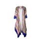 MULTI-COLOR SADU WITH ROYAL BLUE FRINGE