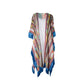 MULTI-COLOR SADU WITH SKY BLUE FRINGE