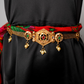 HEXAGON GOLD BELT W/ MIX COLOR GEMS