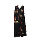 Black red and gold flower detail