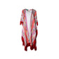 MULTI-COLOR SADU WITH RED FRINGE