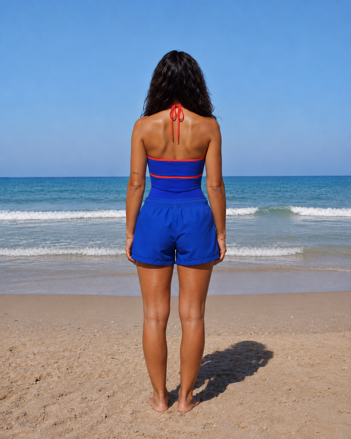royal blue w/ red orange border