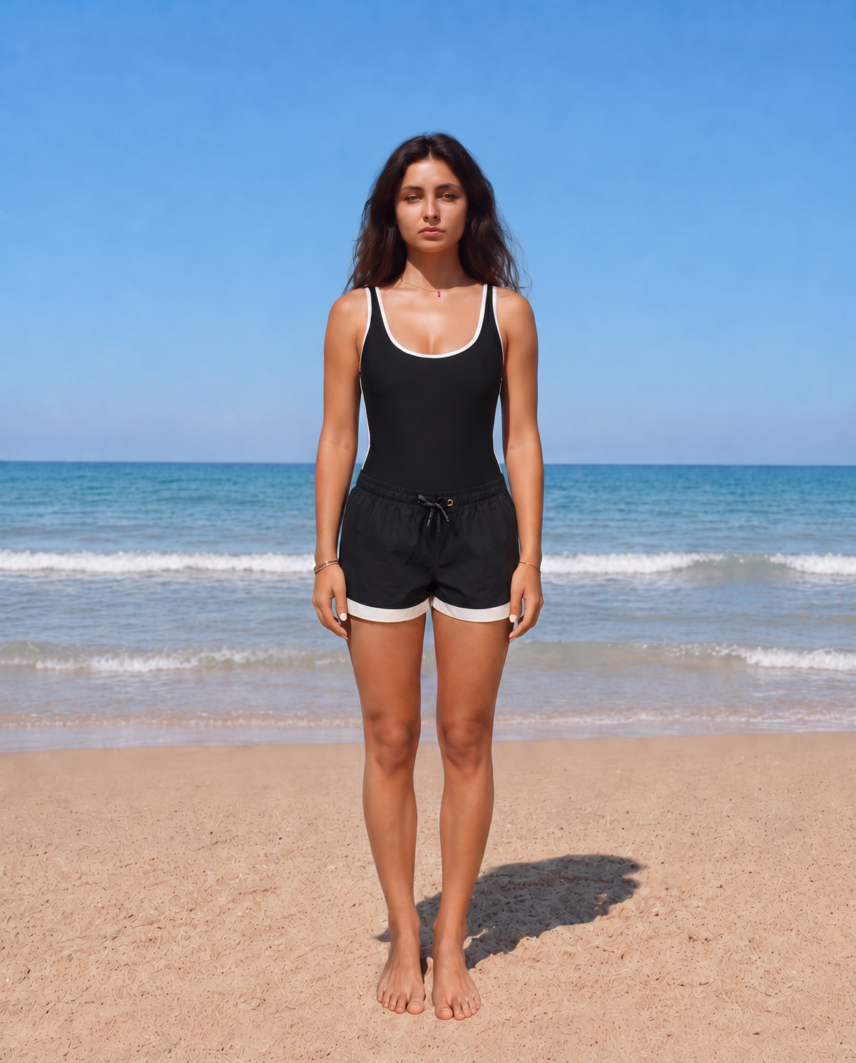 BLACK W/ BEIGE