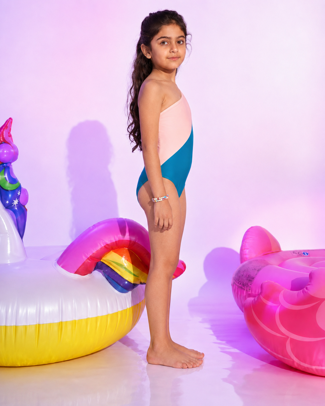 PINK W/ BABY BLUE / SIZE 8