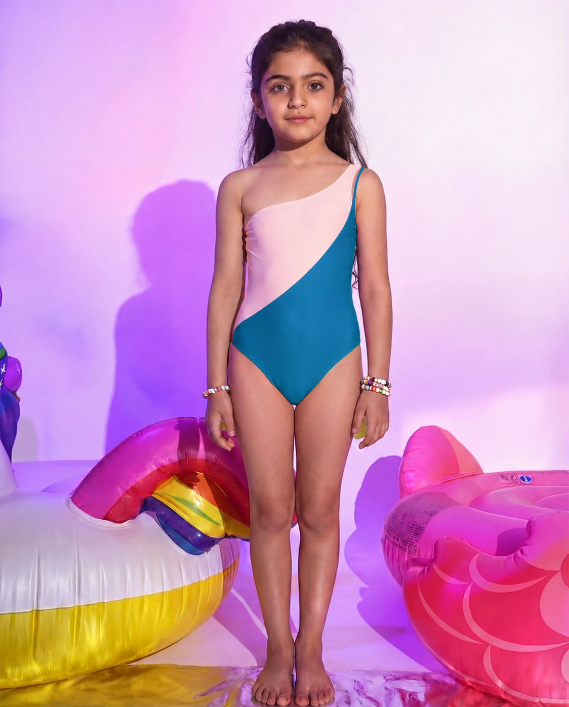 PINK W/ BABY BLUE / SIZE 8